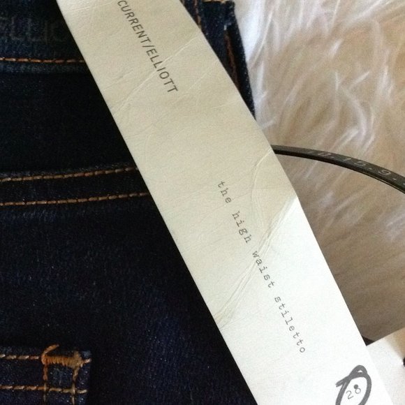 Current Elliott High Waist Stiletto In Bay Stripe - Picture 8 of 9